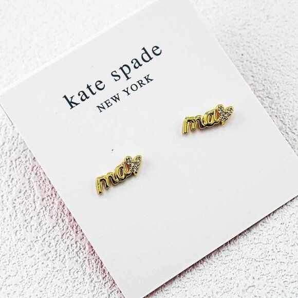 Kate Spade Letter Stud Earrings - Picture 1 of 5